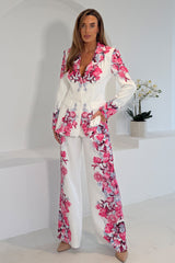 Flavia Printed Trouser Cream