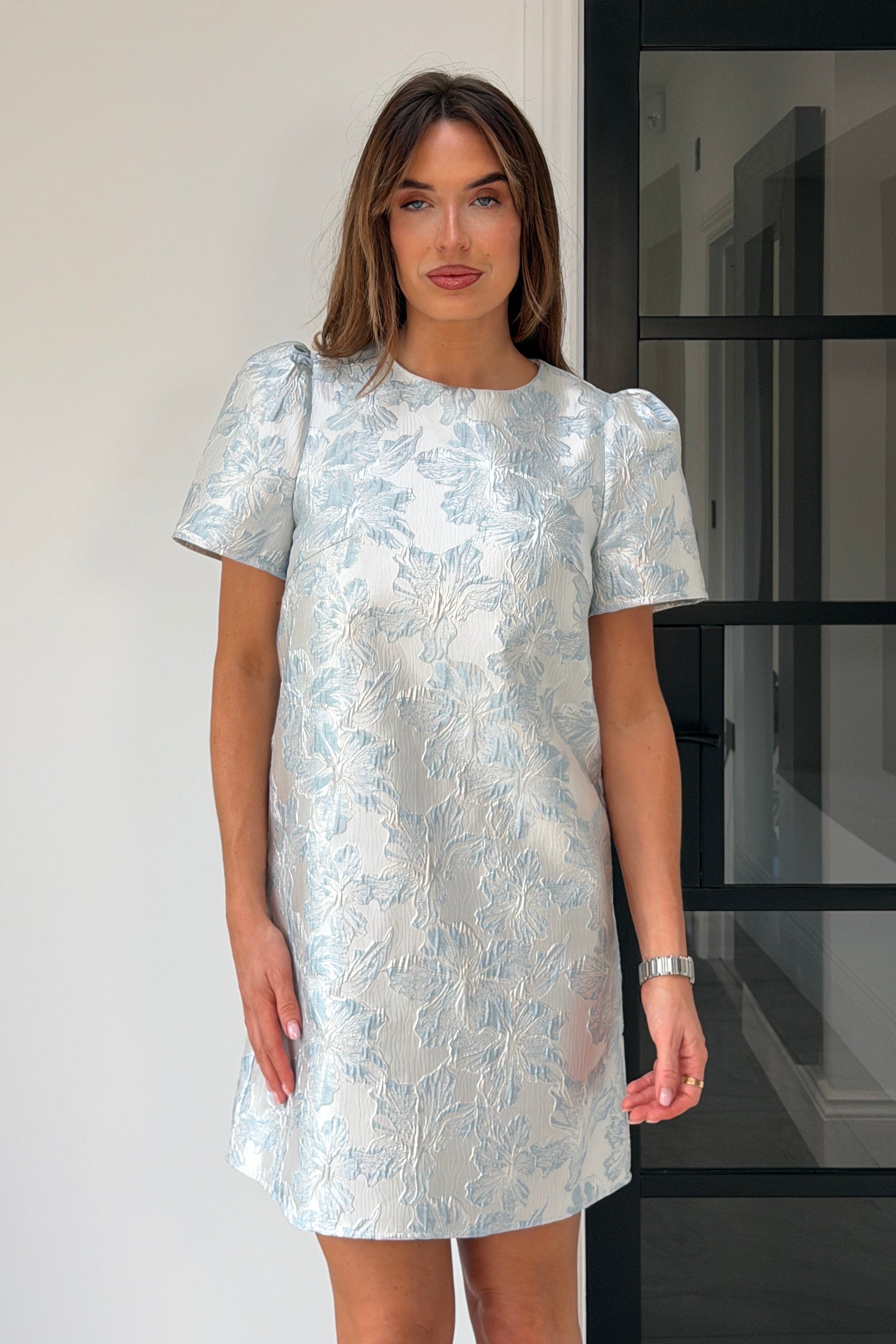 Keisha Mini Shift Dress Blue