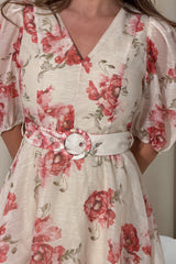 Indianna Belted Mini Dress Floral